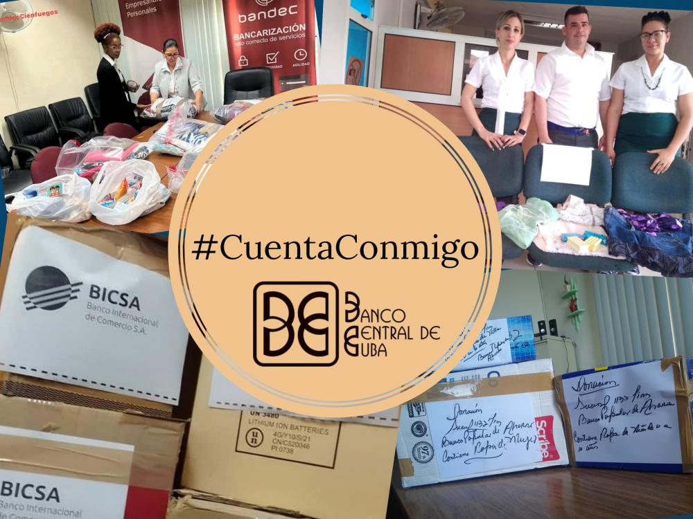 Imagen relacionada con la noticia :Bancarios cubanos continuamos entregando amor